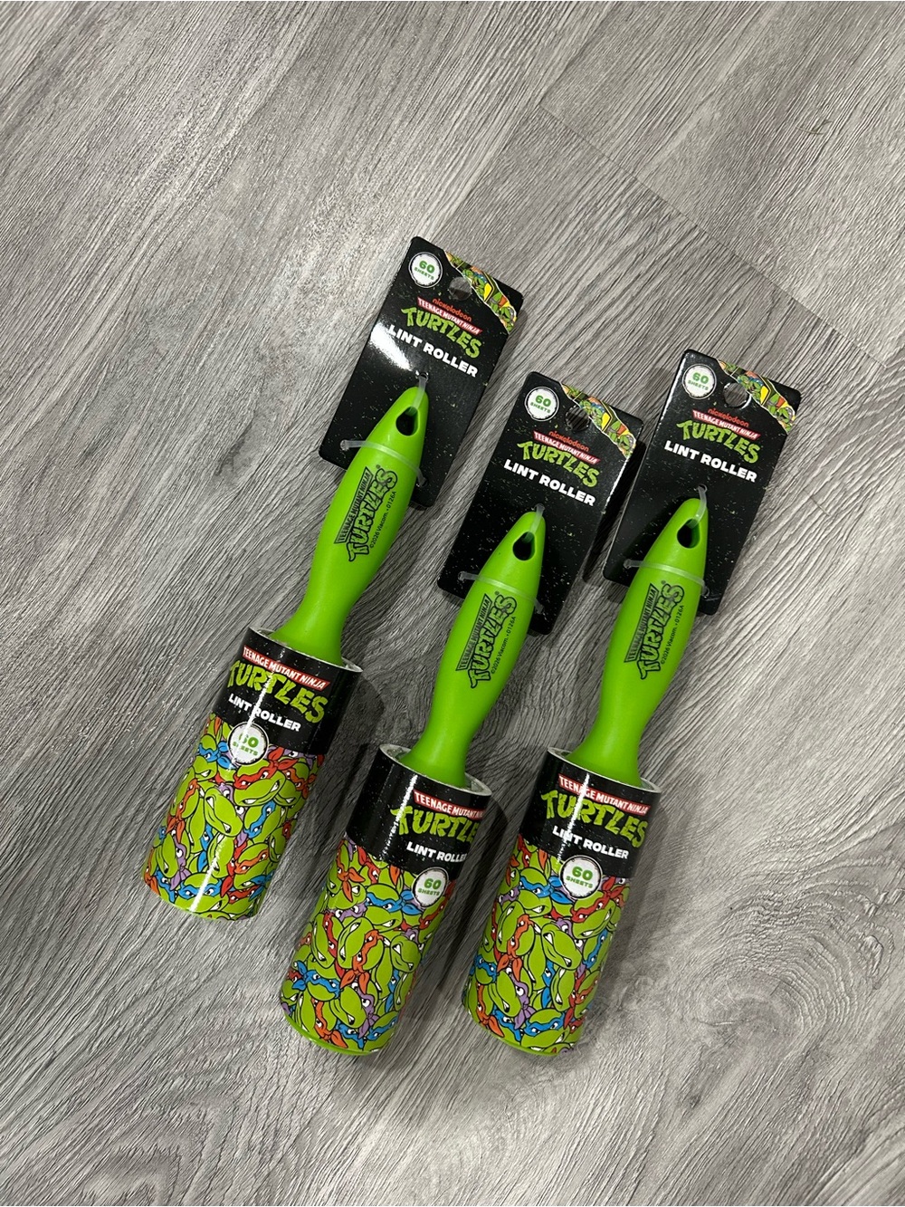 Nickelodeon Teenage Mutant Ninja Turtles Green Lint Rollers (3 Pack)
